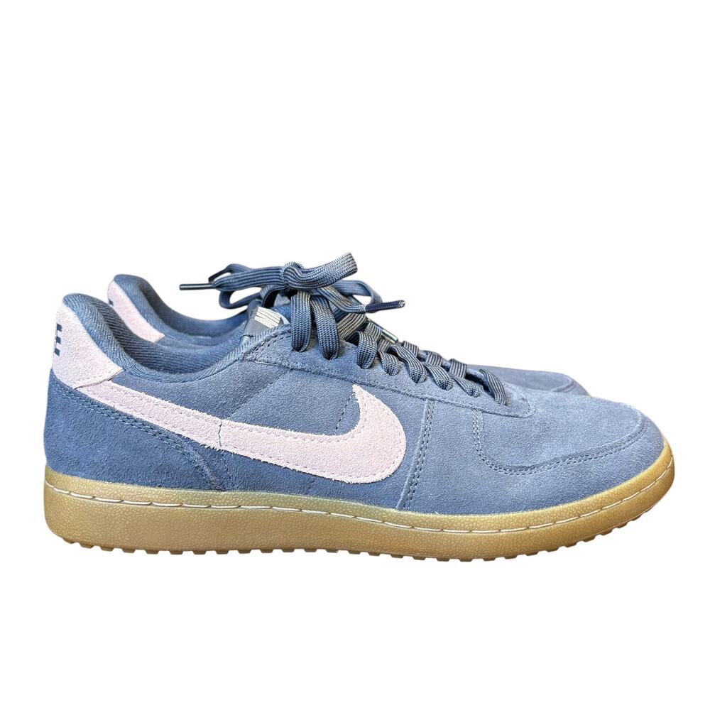Nike Women Field General Suede Sneakers Sz 10.5 Thunder Blue IF1743-401 Gum Sole